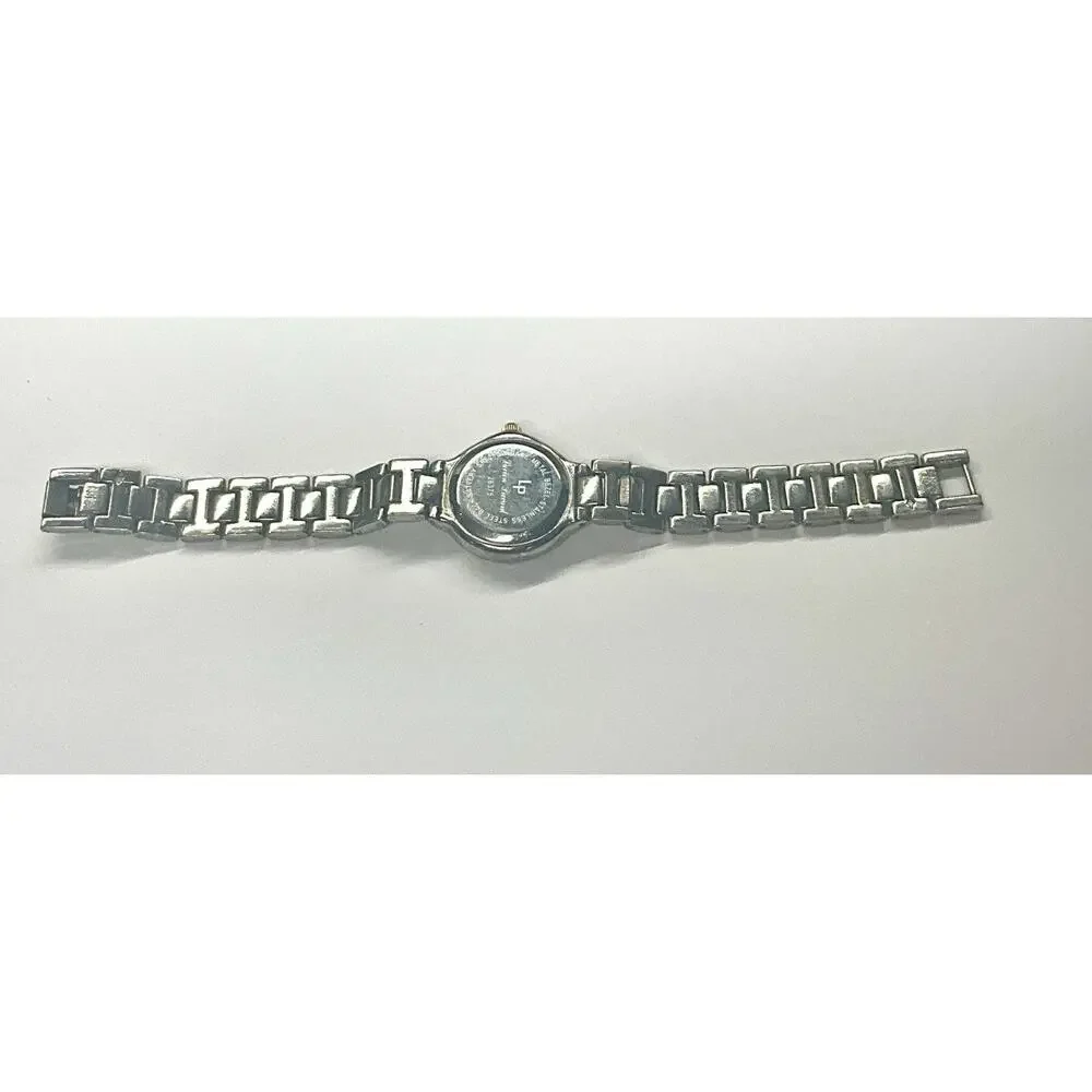 Lucien Piccard Ladies Quartz Watch MOP Dial Crystal Bezel Gold Tone Bracelet